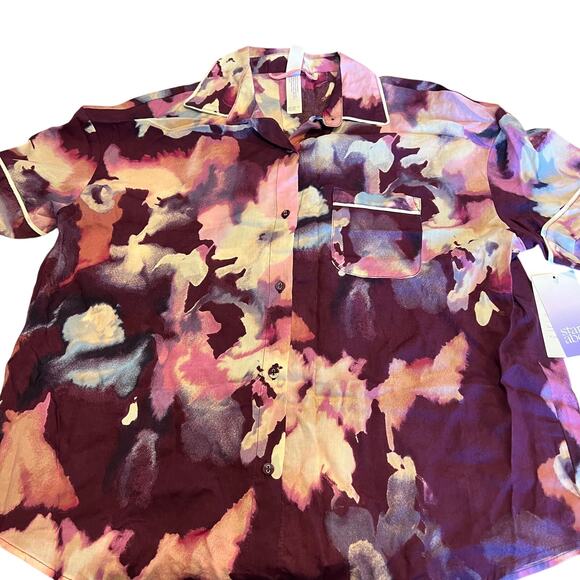 Stars Above Women's Purple Floral Print Simply Cool Sleep Shirt - Small - NWT - Picture 1 of 6